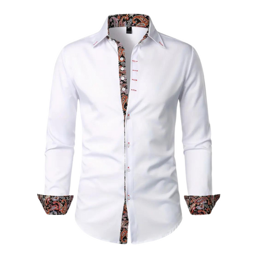 Alexander – Stylish Paisley Detail Shirt - Image 1