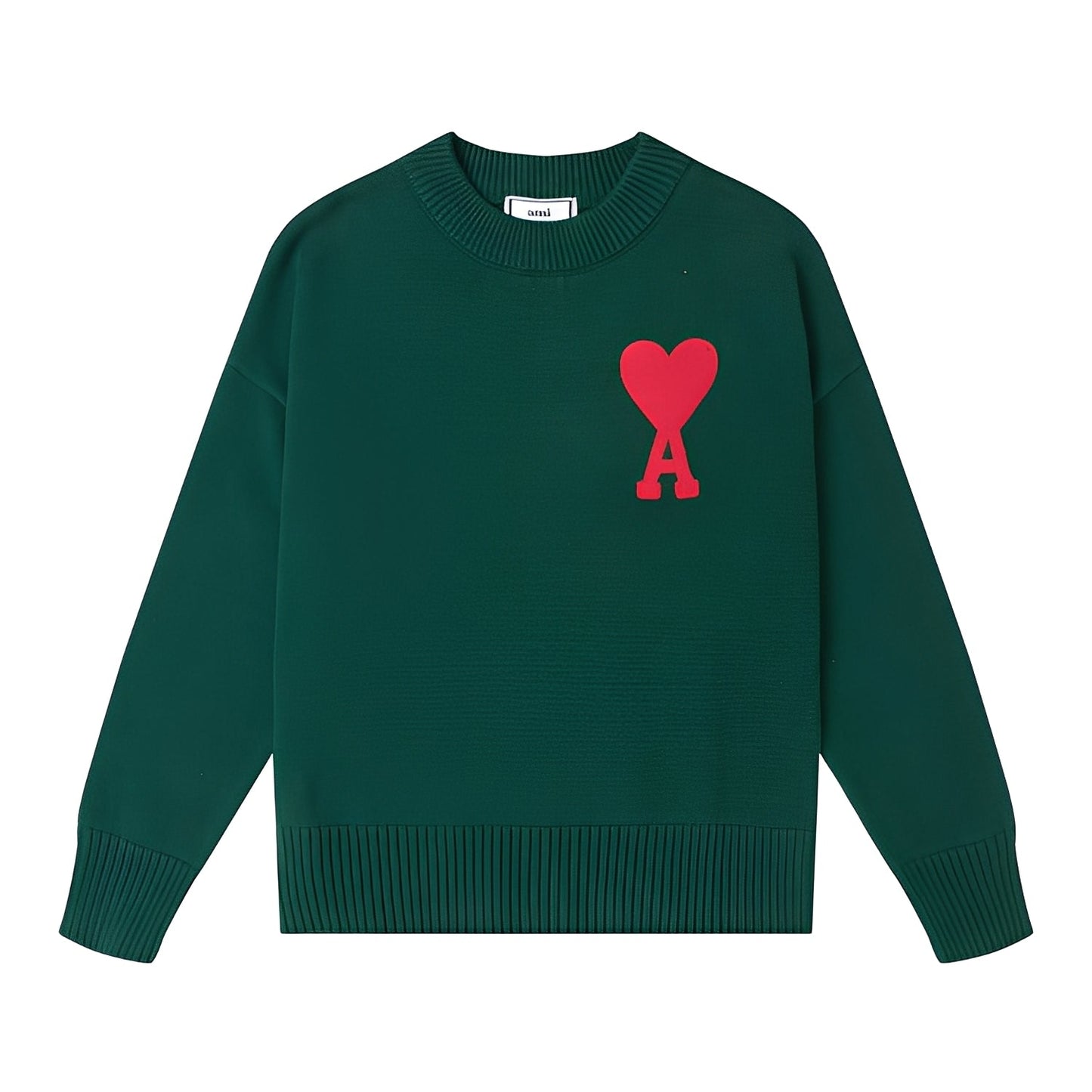 Alex – Sweter unisex z sercem i literą A