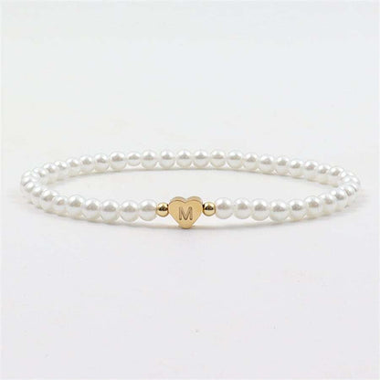 Nena – Heart Charm Pearl Bracelet - Image 3