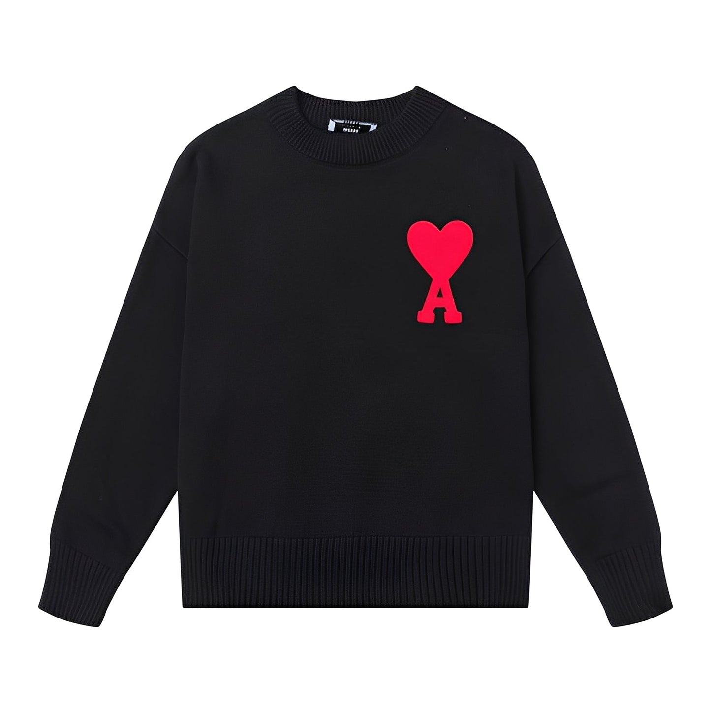 Alex – Sweter unisex z sercem i literą A