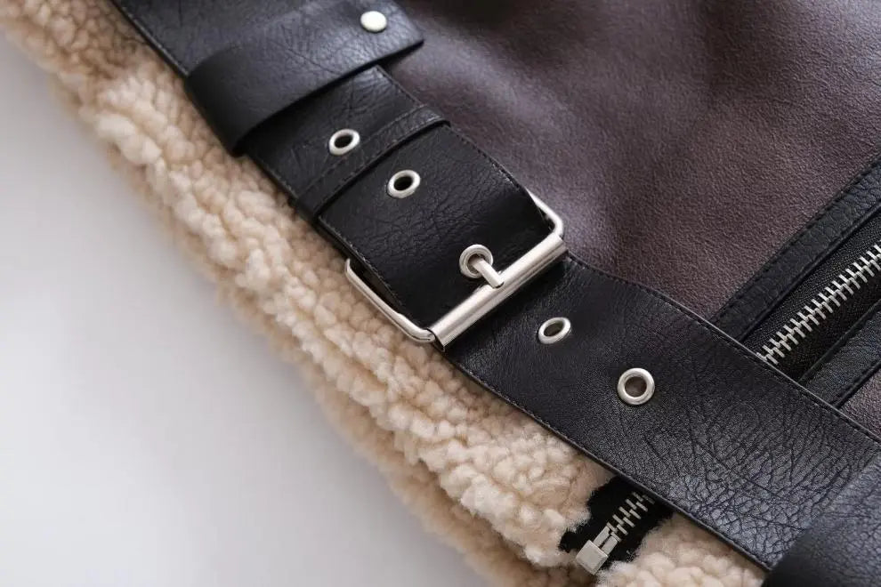 Monika – Damska Kurtka Pilotka z Kożuchem