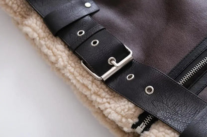 Monika – Damska Kurtka Pilotka z Kożuchem