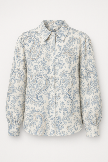Andrea – High Neck Printed Long Sleeve Dress for Women - Image 2