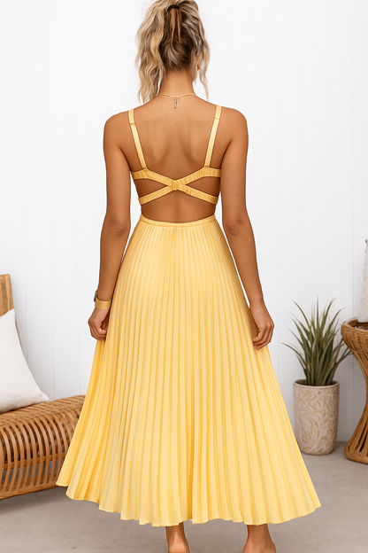 Ines – Elegant Pleated Dress for Women - Image 3