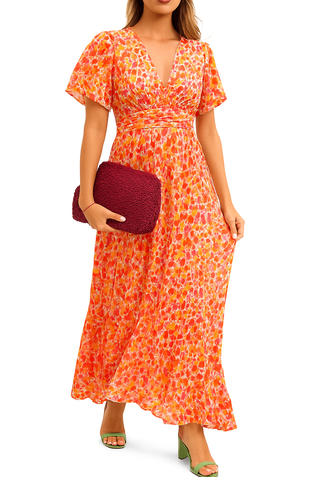 Lotte – Elegant V-neck and feminine fit Dress for Women - Image 2