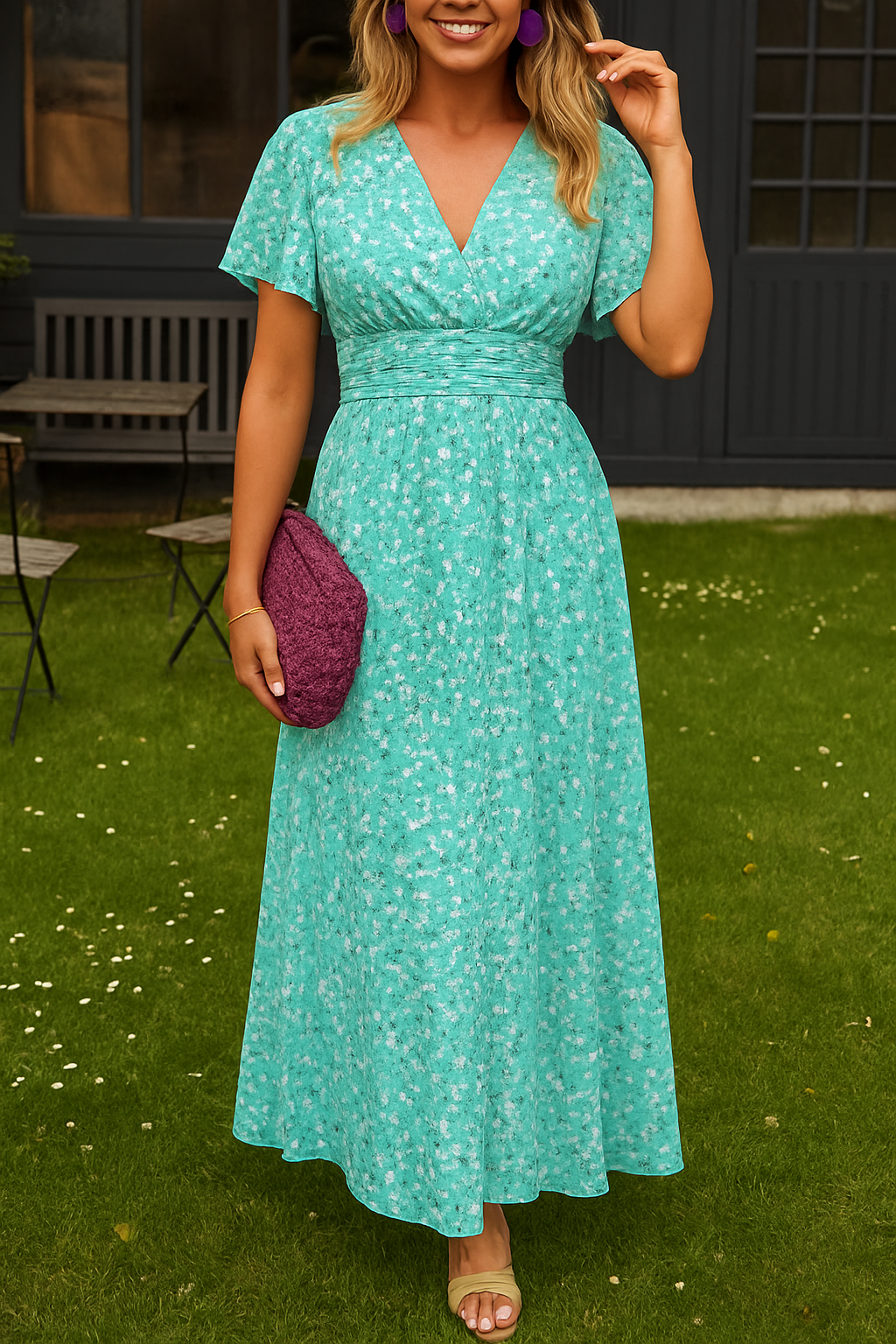 Lotte – Elegant V-neck and feminine fit Dress for Women - Image 6