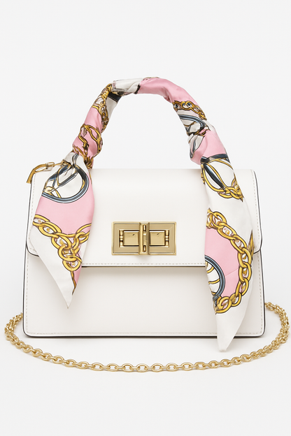 Alina – Chic Handbag with Scarf Detail - Image 3