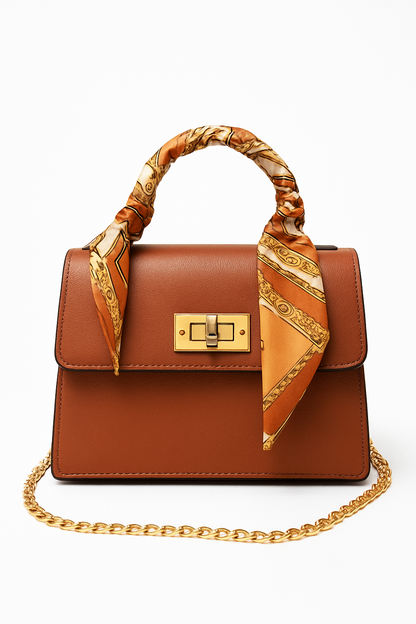 Alina – Chic Handbag with Scarf Detail - Image 8