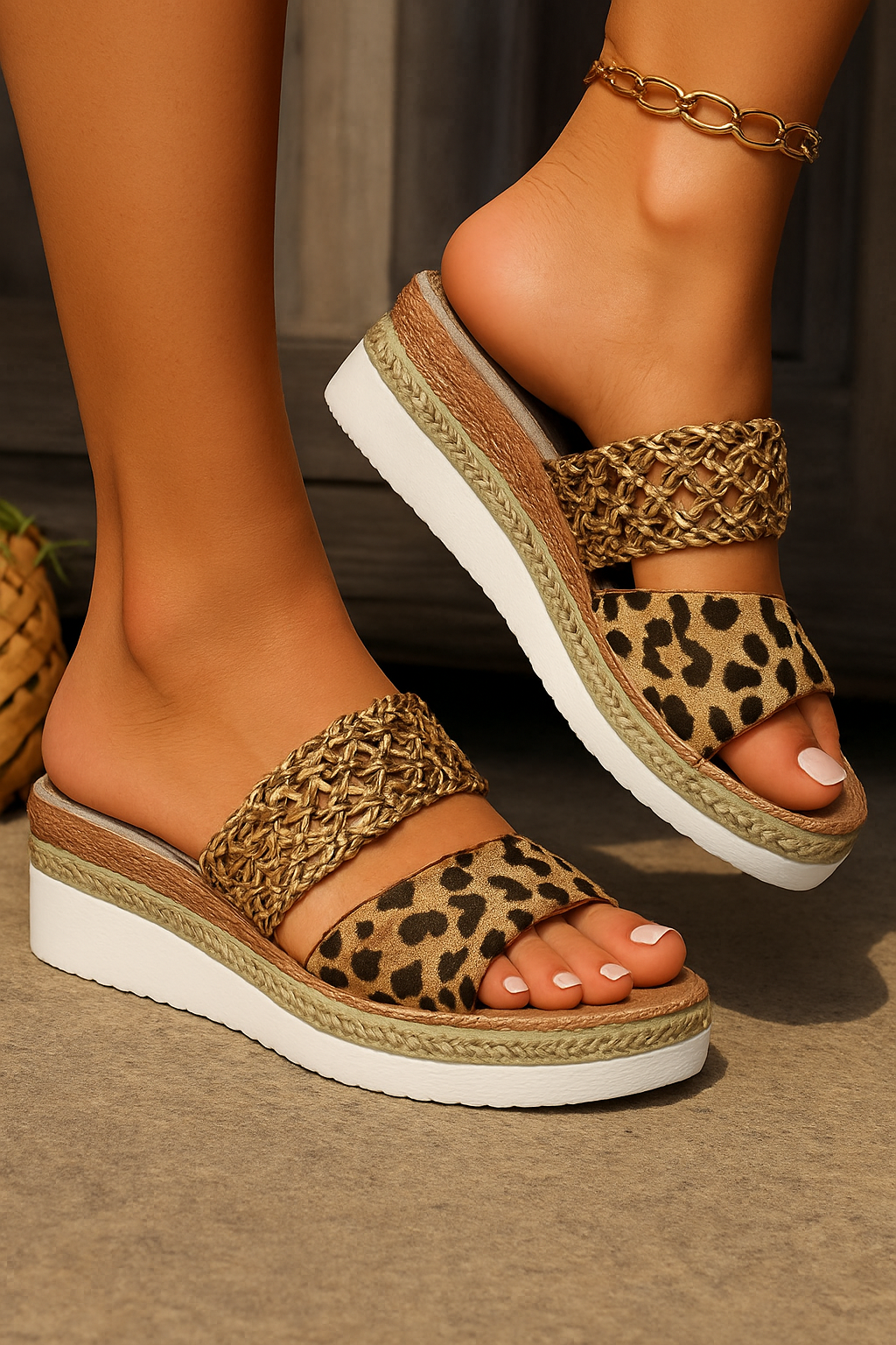Maja – Fashionable Woven Wedge Sandals for Women - Image 10
