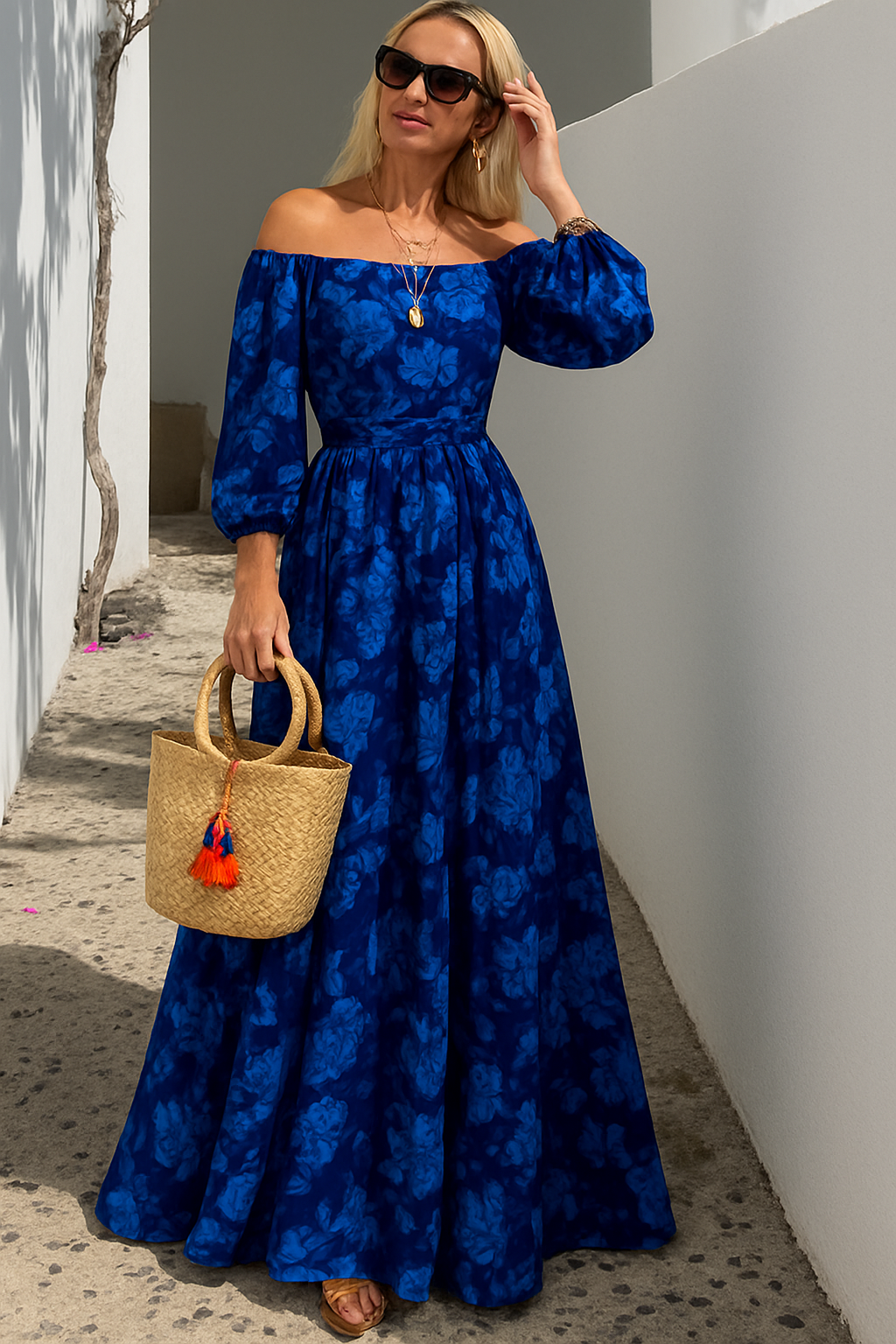 Katrin – Elegant Off-Shoulder Maxi Dress for Women - Image 2