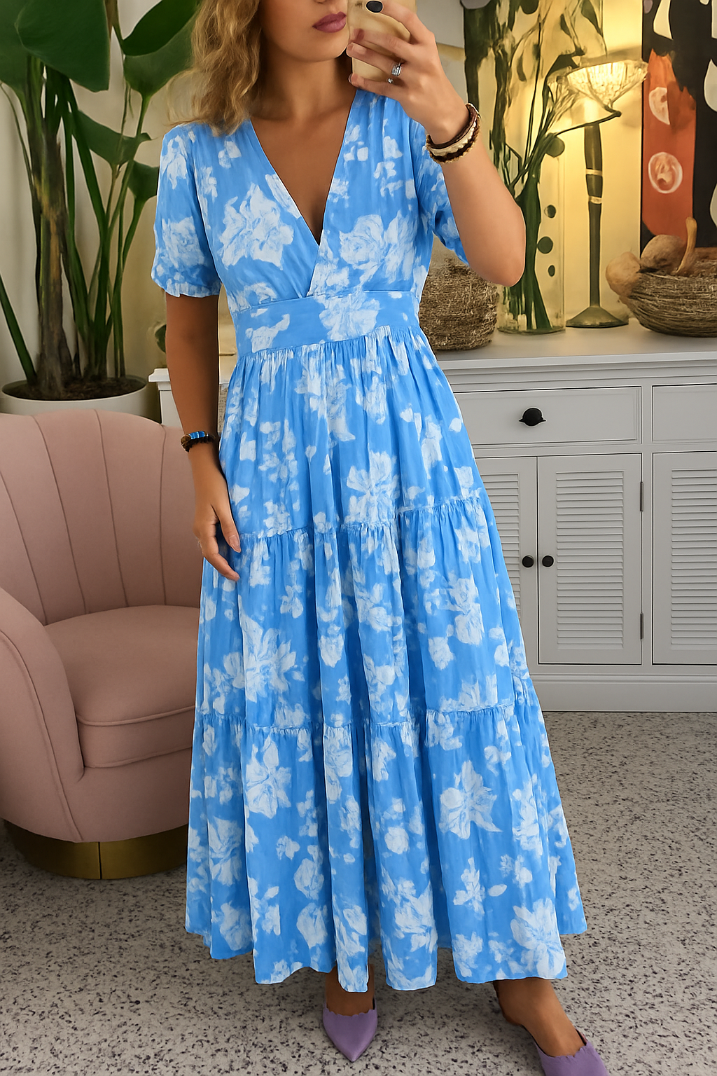 Ines – Elegant Vibrant Floral Dress for Women - Image 9