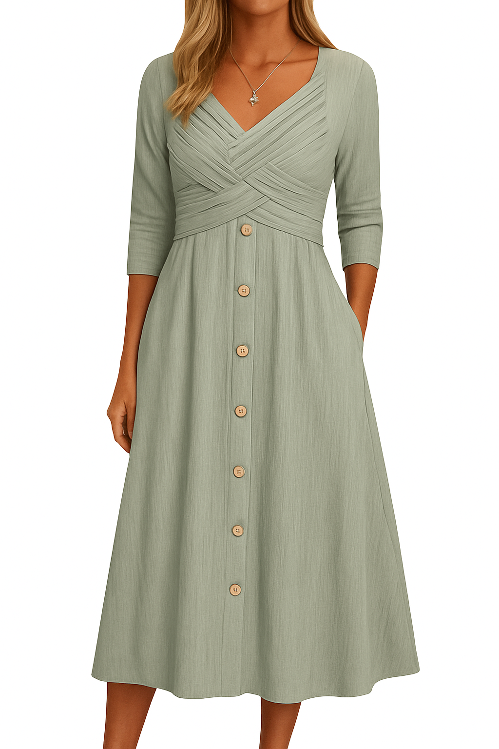 Annemarie – Elegant Tummy Coverage Dress for Women - Image 2