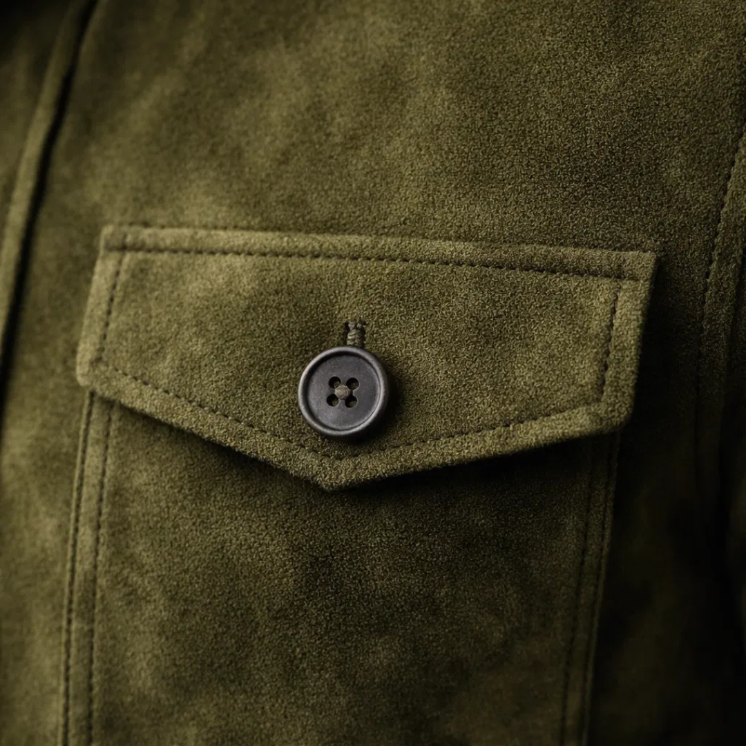 Męska kurtka typu utility, luźny krój z zapięciem na guziki - J&B; - 5 - Livia-Moda