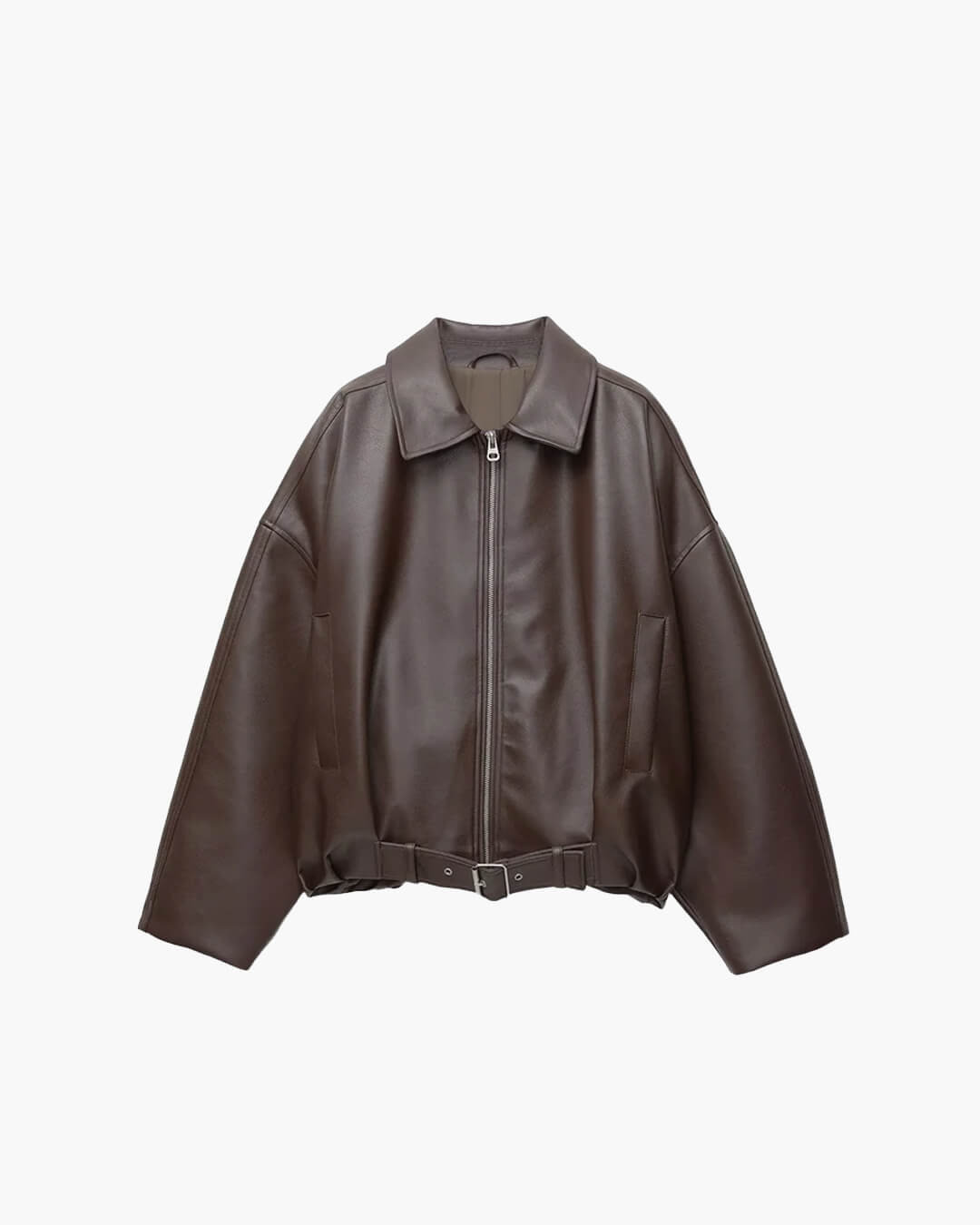 Damska kurtka bomberka z paskiem i oversize'owym krojem - J&B; - 1 - Livia-Moda