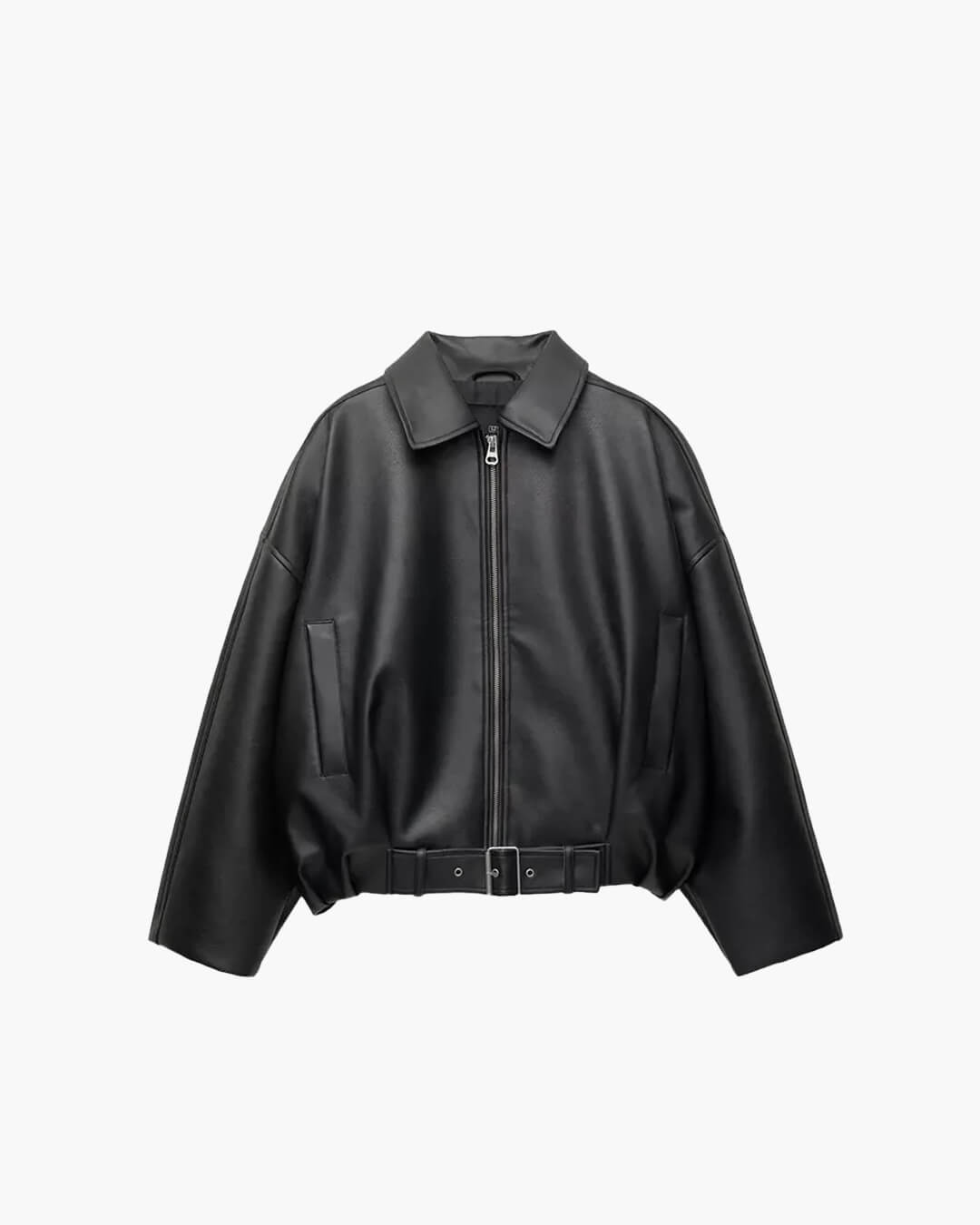 Damska kurtka bomberka z paskiem i oversize'owym krojem - J&B; - 9 - Livia-Moda