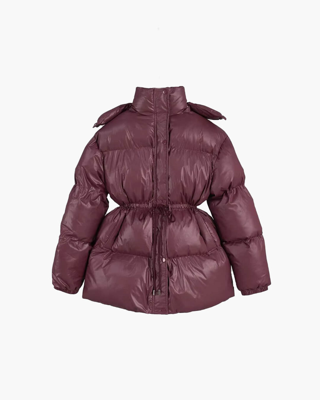 Kurtka puchowa damska z sznurkiem i wydłużonym krojem - J&B; - 5 - Livia-Moda