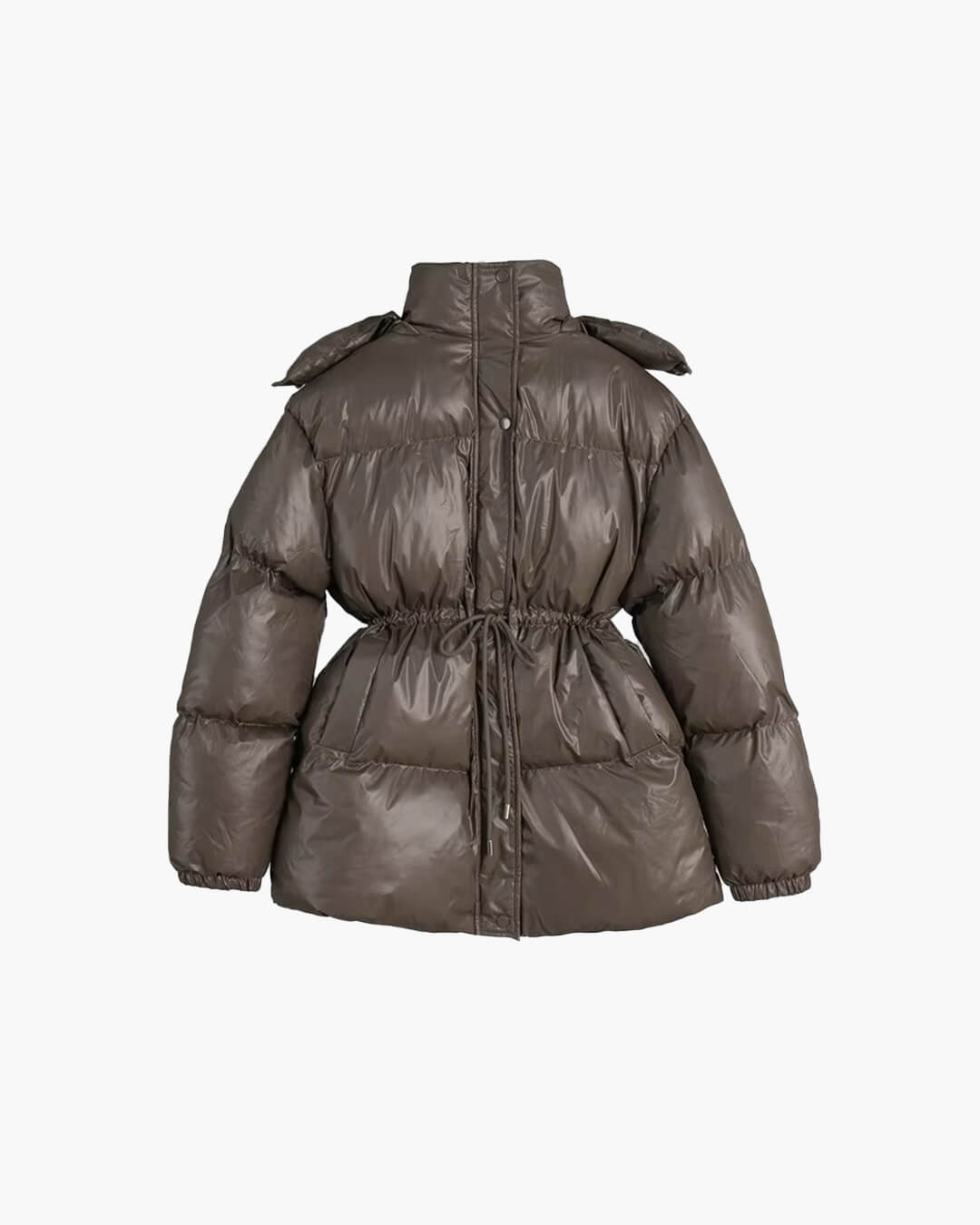 Kurtka puchowa damska z sznurkiem i wydłużonym krojem - J&B; - 11 - Livia-Moda