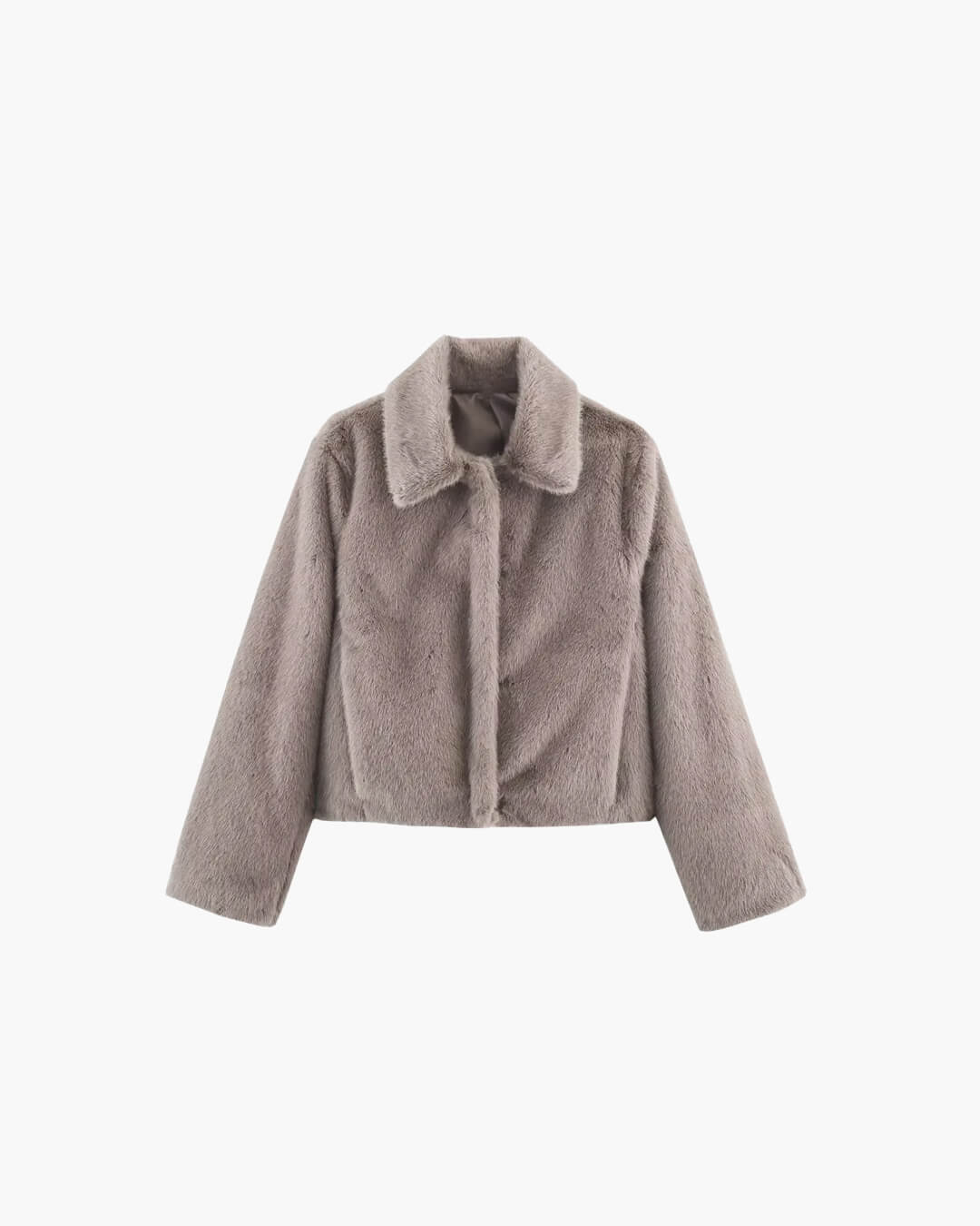 Damska kurtka ze sztucznego futra, o krótkim kroju, miękka i elegancka - J&B; - 12 - Livia-Moda