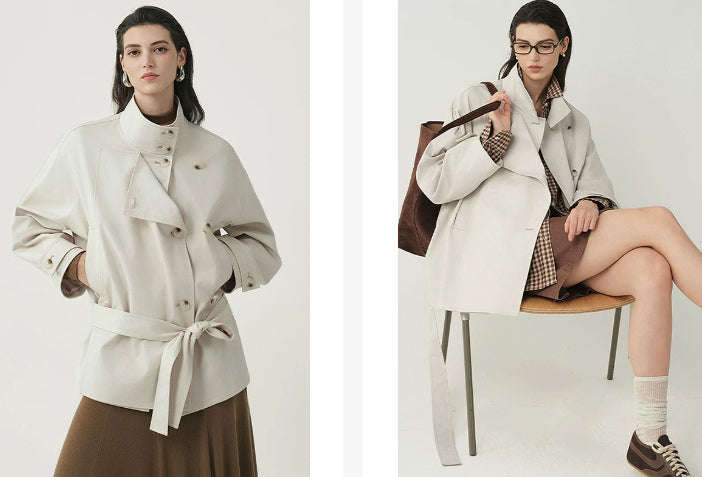 Kurtka damska z dwurzędowym zapięciem i swobodnym krojem - J&B; - 10 - Livia-Moda