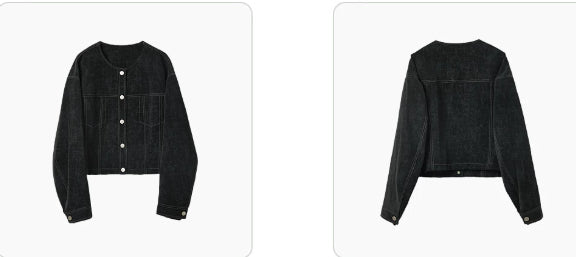 Krótka damska kurtka o swobodnym kroju z kieszeniami z przodu - J&B; - 2 - Livia-Moda