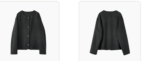 Kurtka damska o luźnym kroju, zapinana na guziki - J&B; - 2 - Livia-Moda