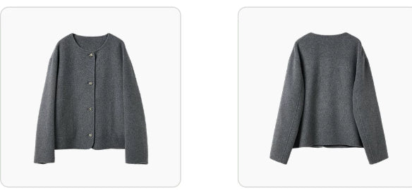 Kurtka damska o luźnym kroju, zapinana na guziki - J&B; - 6 - Livia-Moda