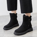 Damskie botki z niskim, kwadratowym obcasem i miękką podszewką - J&B; - 1 - Livia-Moda