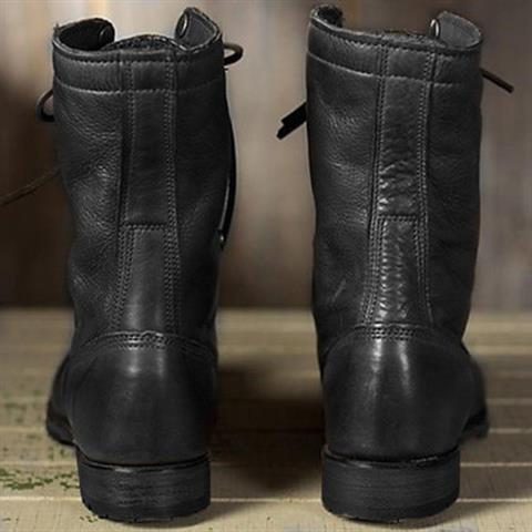 Damskie buty sznurowane do łydki z miękkim, polarowym wykończeniem - J&B; - 4 - Livia-Moda
