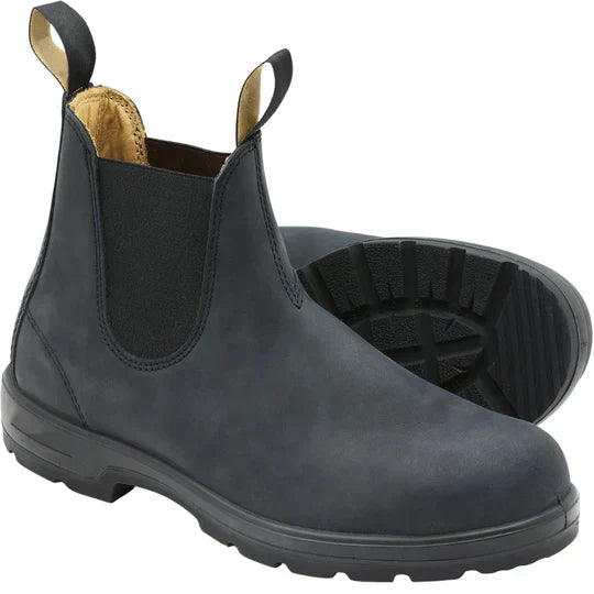 Męskie buty typu chelsea w stylu slip-on z solidną podeszwą - J&B; - 4 - Livia-Moda