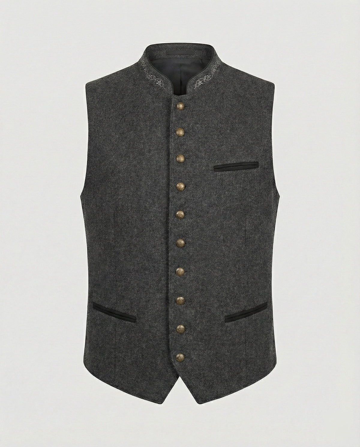 Herrenweste im traditionellen Stil mit taillierter Passform | J&B - 3 - Jasminaboutique.com