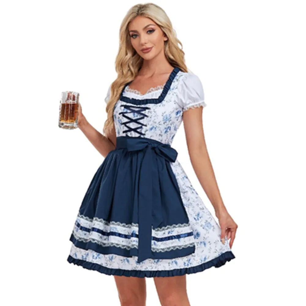 Dirndl dla kobiet w tradycyjnym stylu z kwiatowym wzorem - J&B; - 4 - Livia-Moda