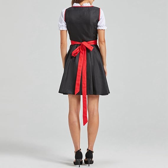 Dirndl dla kobiet w tradycyjnym stylu Oktoberfestu z fartuchem - J&B; - 2 - Livia-Moda