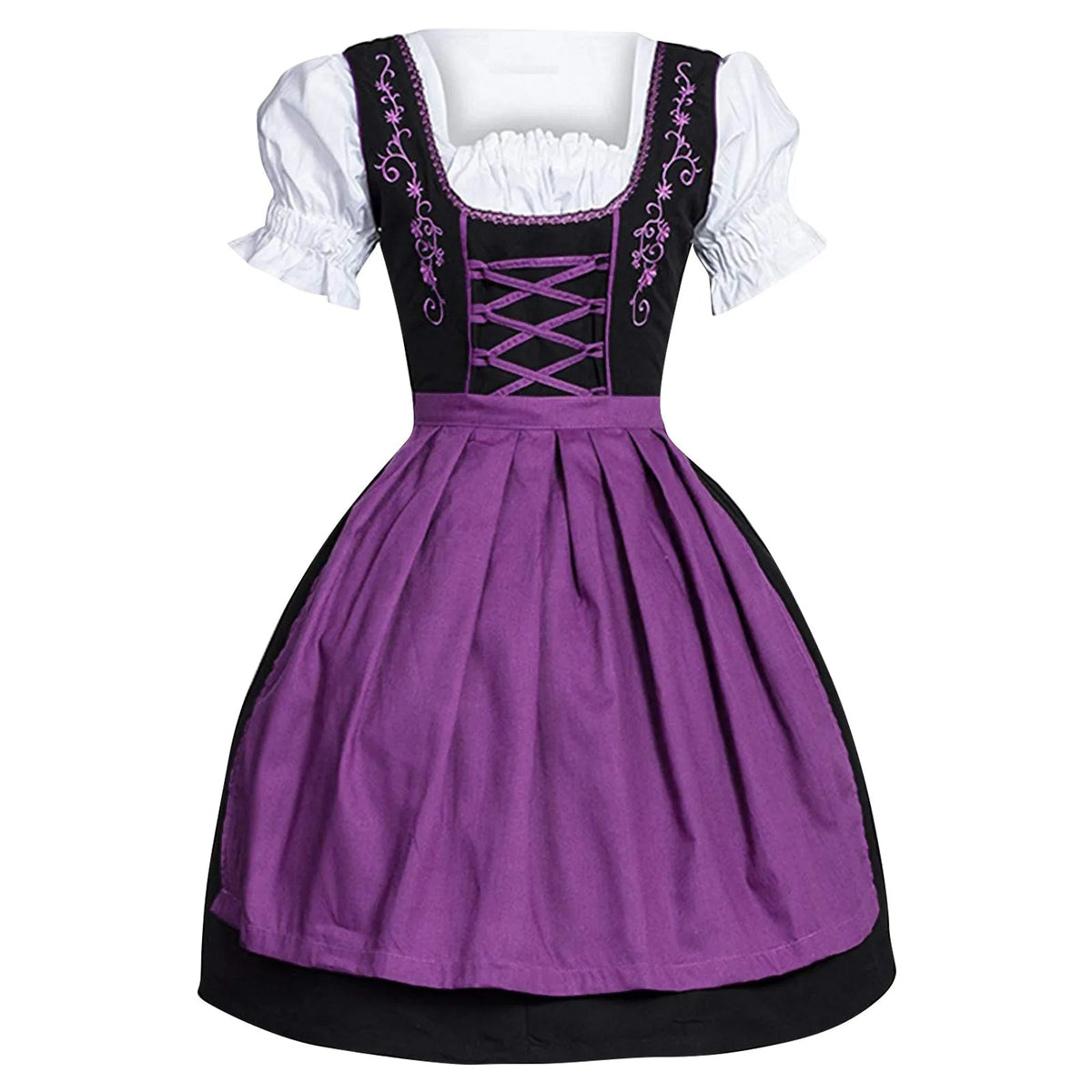 Sukienka damska w stylu tradycyjnym na Oktoberfest z eleganckim haftem - J&B; - 3 - Livia-Moda