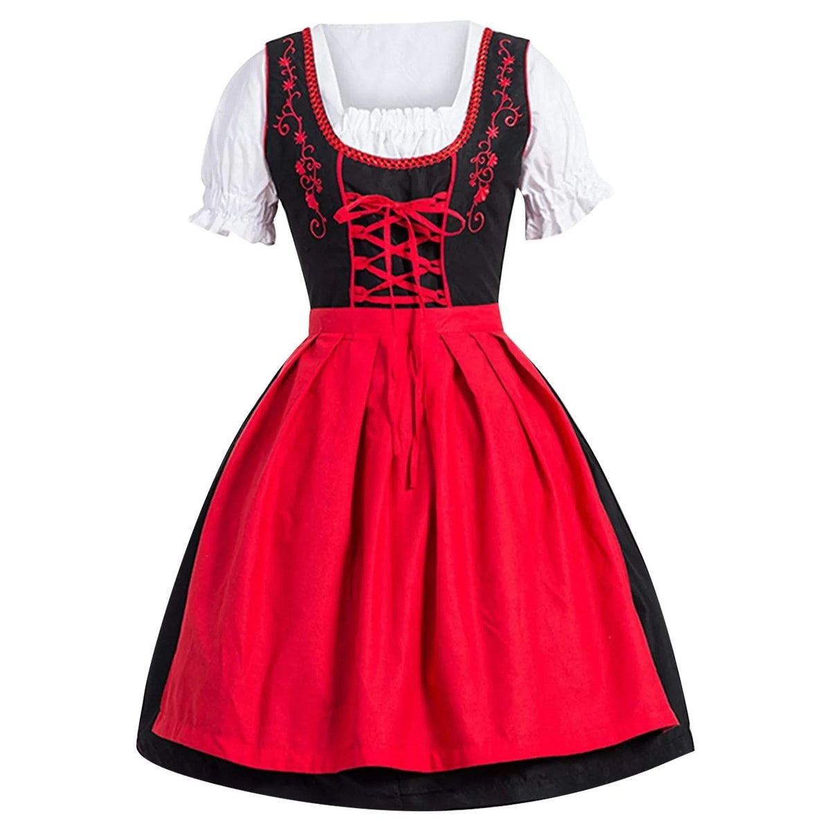 Sukienka damska w stylu tradycyjnym na Oktoberfest z eleganckim haftem - J&B; - 4 - Livia-Moda