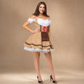 Dirndl damski z rozkloszowaną spódnicą i koronkową lamówką - J&B; - 4 - Livia-Moda