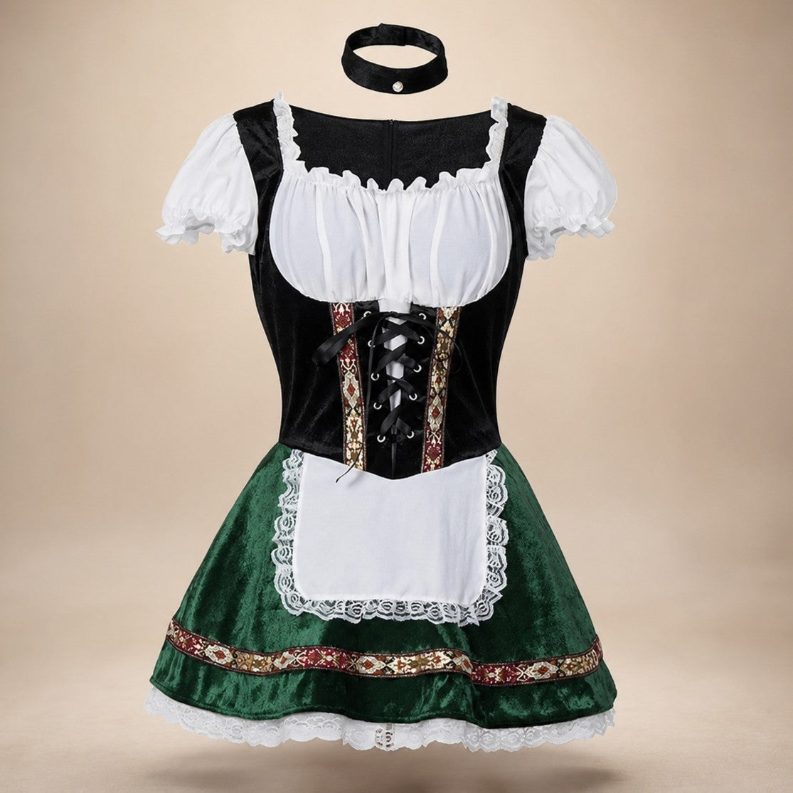 Dirndl dla kobiet, elegancki krój z bufiastymi rękawami - J&B; - 4 - Livia-Moda