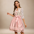 Sukienka damska w stylu Oktoberfest z koronkowymi rękawami i kokardką - J&B; - 4 - Livia-Moda