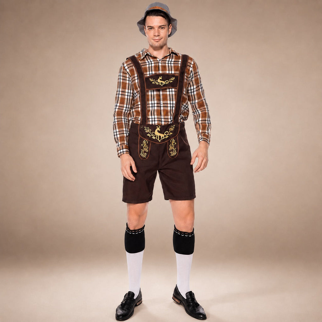 Dwuczęściowy, tradycyjny strój na Oktoberfest dla mężczyzn z haftem - J&B; - 4 - Livia-Moda