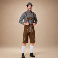 Tradycyjne, haftowane szorty na Oktoberfest dla mężczyzn z szelkami - J&B; - 5 - Livia-Moda