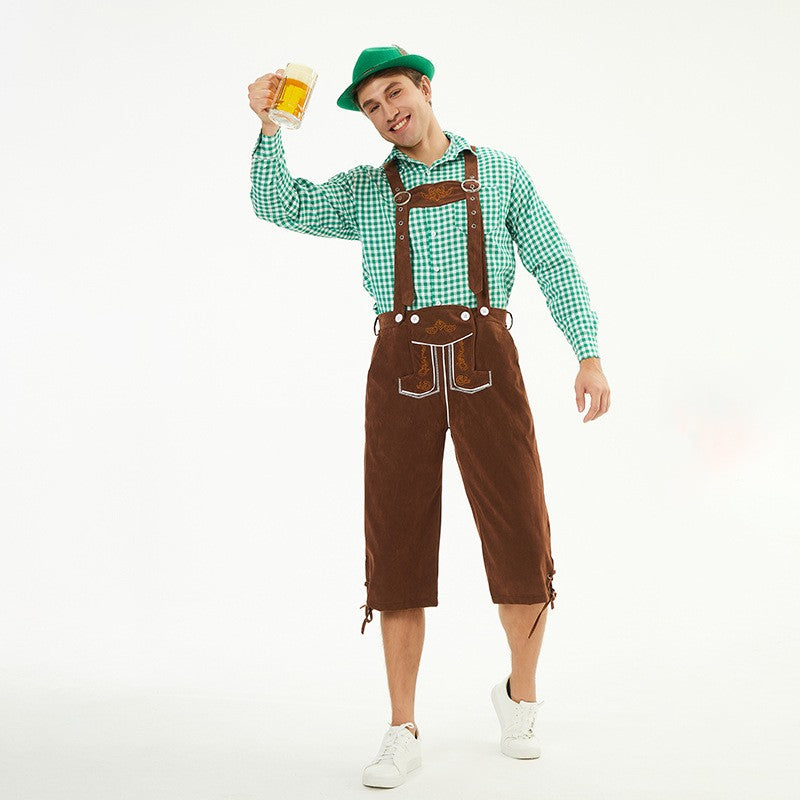 Strój męski na Oktoberfest z regulowanymi szelkami i stylowym krojem | L&V - 1 - Livia-Moda