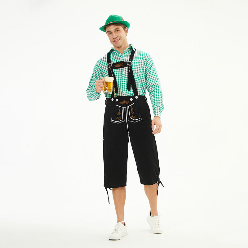 Strój męski na Oktoberfest z regulowanymi szelkami i stylowym krojem | L&V - 2 - Livia-Moda