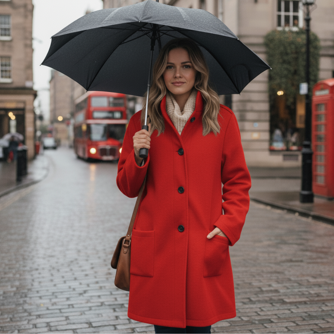 Płaszcz damski o eleganckim kroju z praktycznymi kieszeniami | L&V - 7 - Livia-Moda