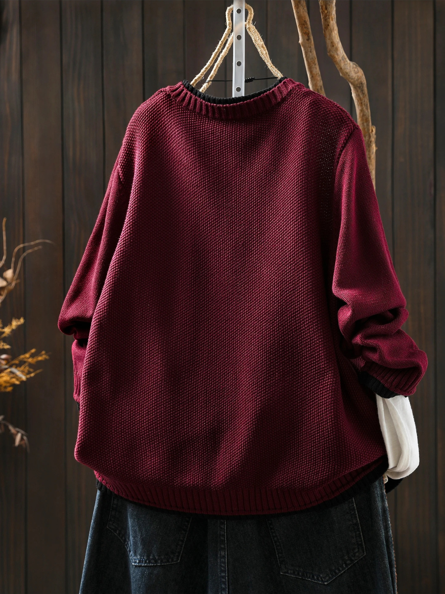 Damski kardigan w oversize'owym kroju z guzikami | L&V - 2 - Livia-Moda