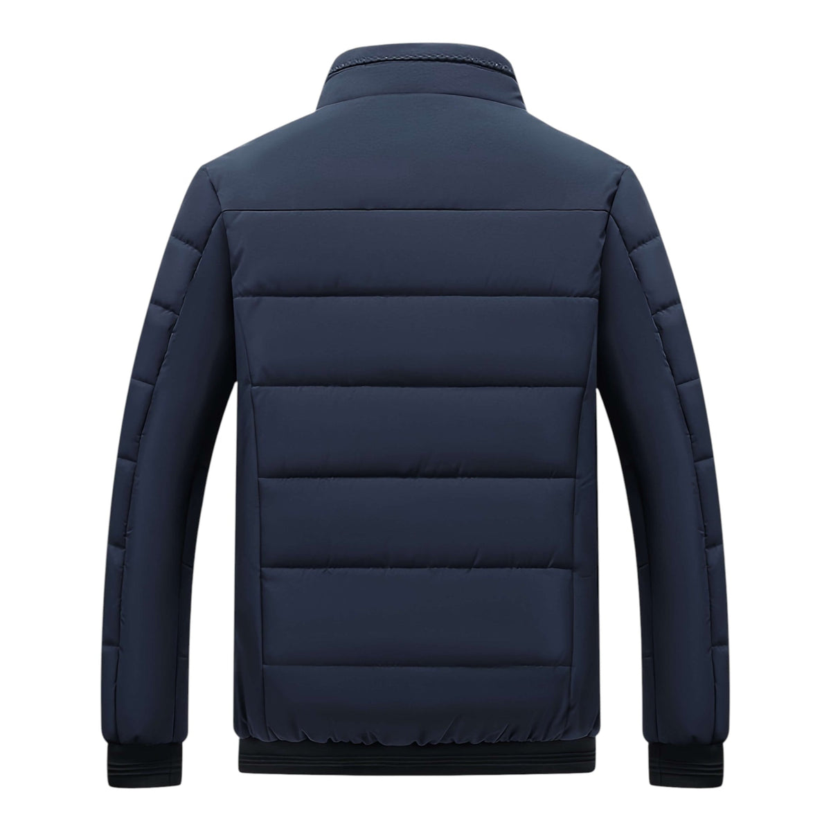 Men's Quilted Jacket with Stand-Up Collar and Zipped Pockets | M&B - 8 - Modern britwear