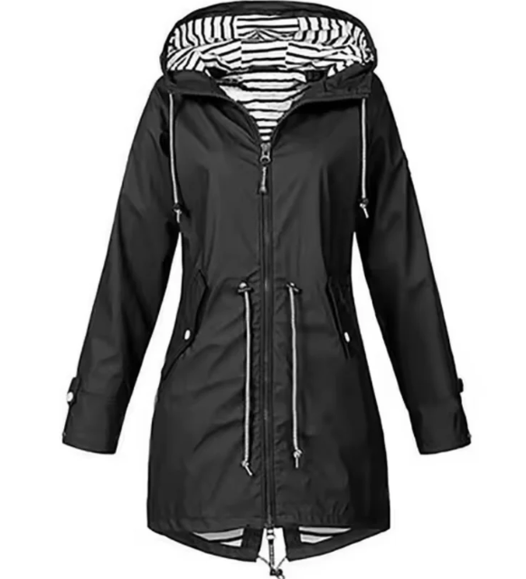 Kurtka damska z kapturem o luźnym kroju i praktycznymi detalami | L&V - 8 - Livia-Moda
