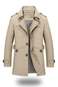 Trenchcoat męski o klasycznym kroju z eleganckimi detalami | L&V - 1 - Livia-Moda