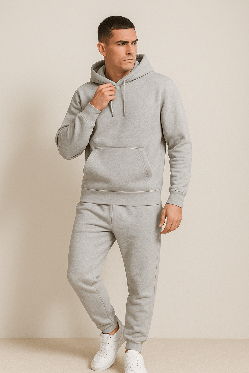 Zestaw Lounge Męski z Hoodie i Spodniami dresowymi - Wygodny Krój | L&V - 6 - Livia-Moda