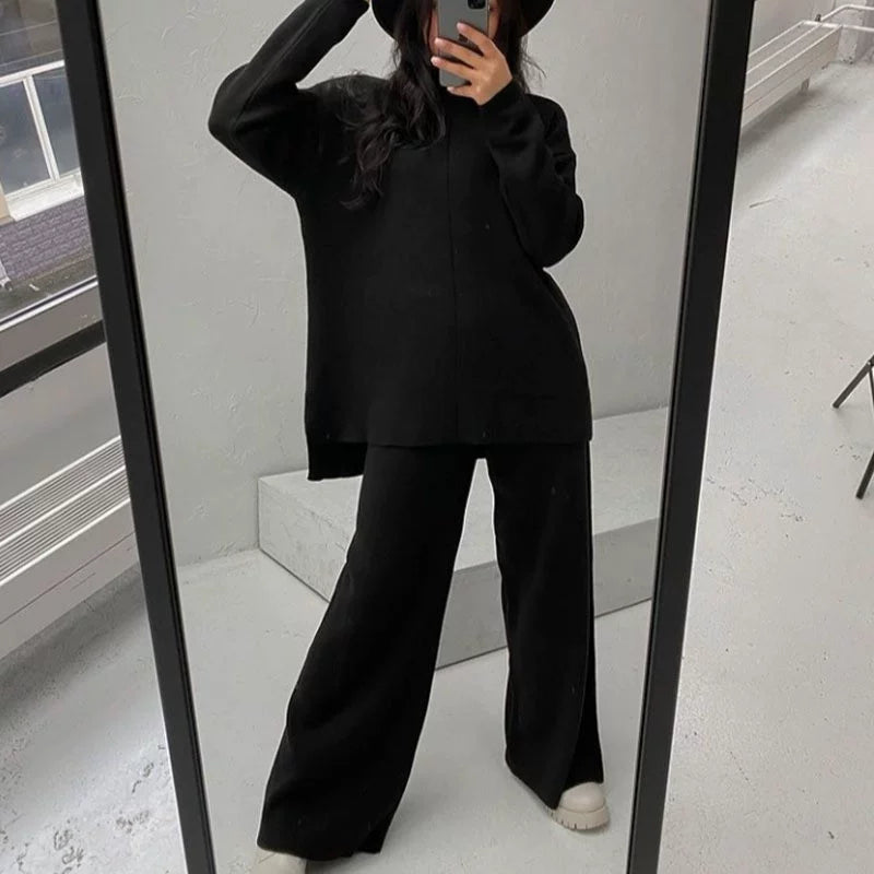 Zweiteiler Damen Outfit mit lockerer Passform und Stehkragen | A&Z - 3 - Atelier-Zofia