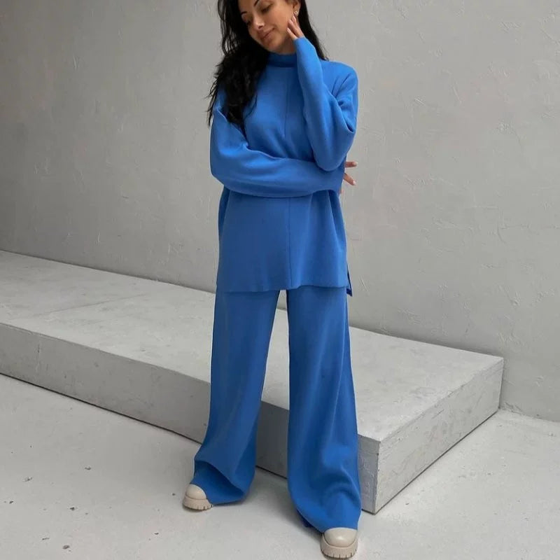Zweiteiler Damen Outfit mit lockerer Passform und Stehkragen | A&Z - 5 - Atelier-Zofia