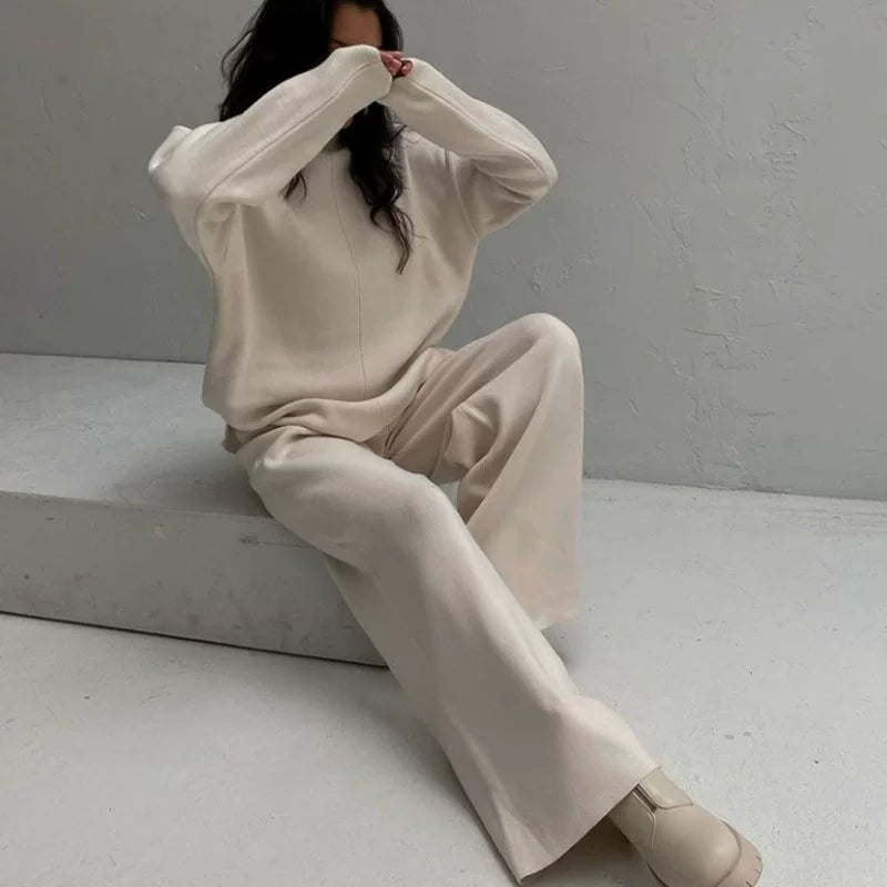 Zweiteiler Damen Outfit mit lockerer Passform und Stehkragen | A&Z - 6 - Atelier-Zofia